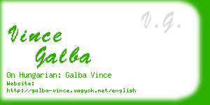 vince galba business card